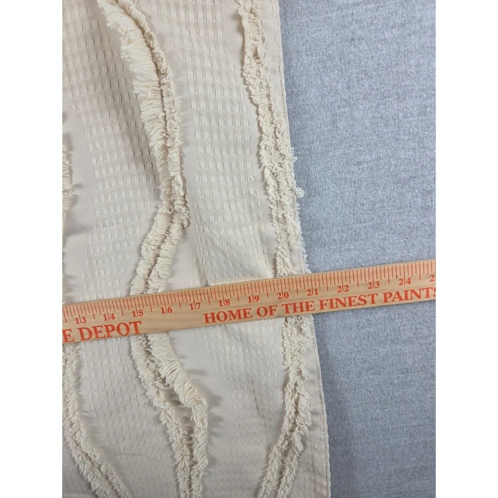 Koolaburra by UGG Standard Pillow Sham Set Beige Shag Ruffle Textured Zip Boho